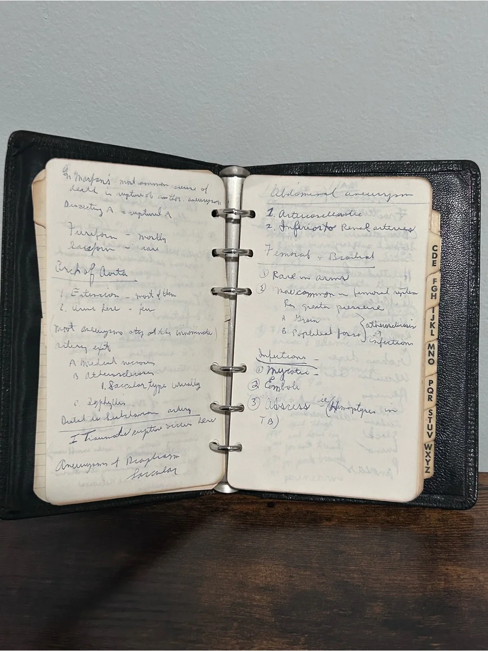1965 Vintage Medical School Student Notebook Med Notes 1960s Harold Kirkpatrick